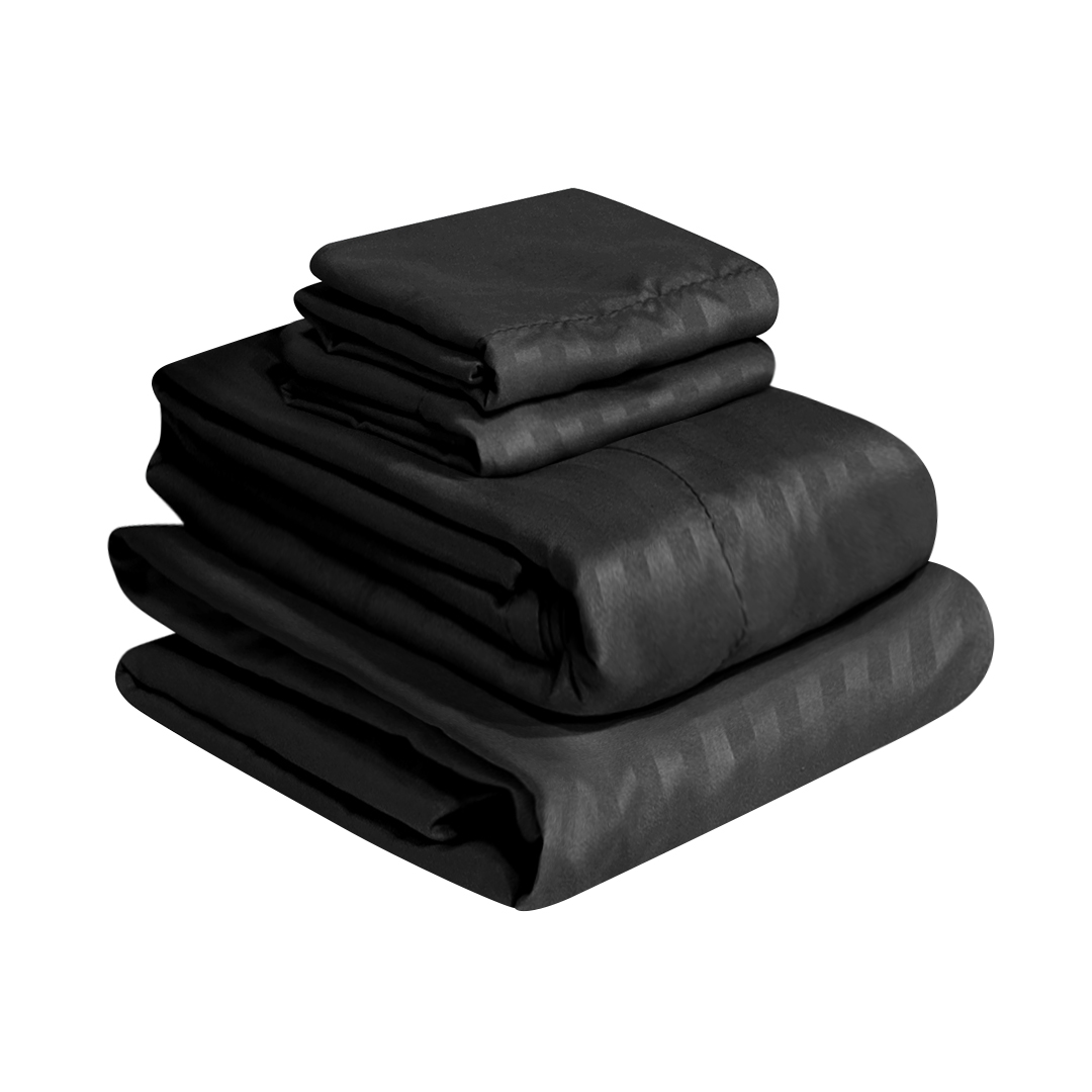 Sabana Bajera 180x200 Enrejado Sabanas Cama Negro Juego de Sabanas  Ajustable Suaves, Elastico Funda Colchon con 2 Funda Almohada 50x80 cm,  para Colchón de 30cm de Altura : : Hogar y cocina